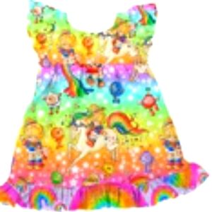Rainbow bright bamboo dress